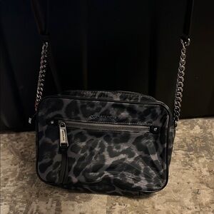 Michael Kors Black Leopard Print Crossbody Bag